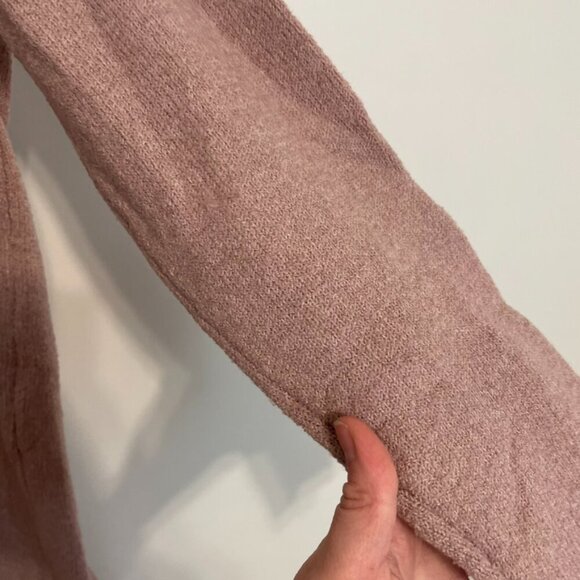 A.N.A Long Sleeve Duster Cardigan Sweater Mauve Pink Purple Open Front Winter M - Picture 15 of 16